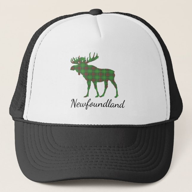 Cute Tartan moose Newfoundland hat (Front)