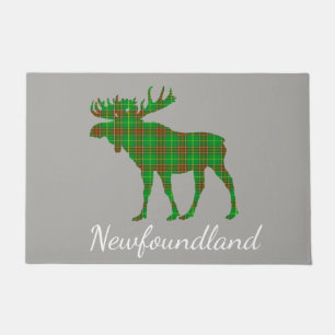 Cute Tartan moose Newfoundland   welcome mat
