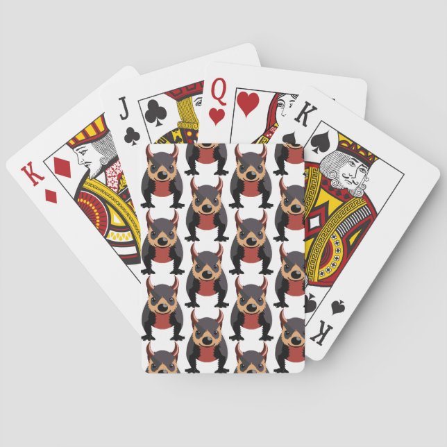 Cute Tasmanian Devil Design Playing Cards (Back)
