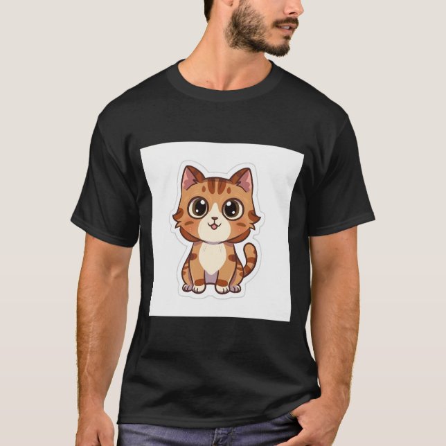 Cute Tater Tot Cat  T-Shirt (Front)