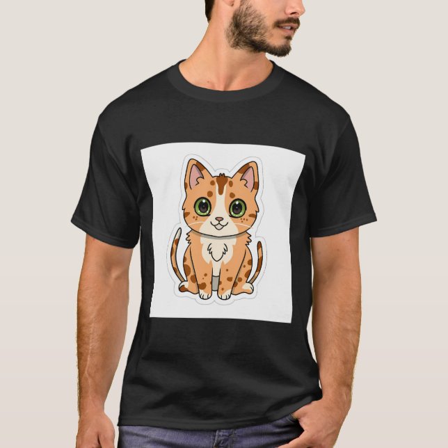 Cute Tater Tot Cat  T-Shirt (Front)