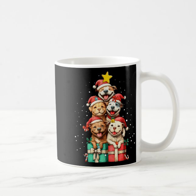 Cute Tbull Le Ttie Christmas Tree Xmas Hat  Coffee Mug (Right)