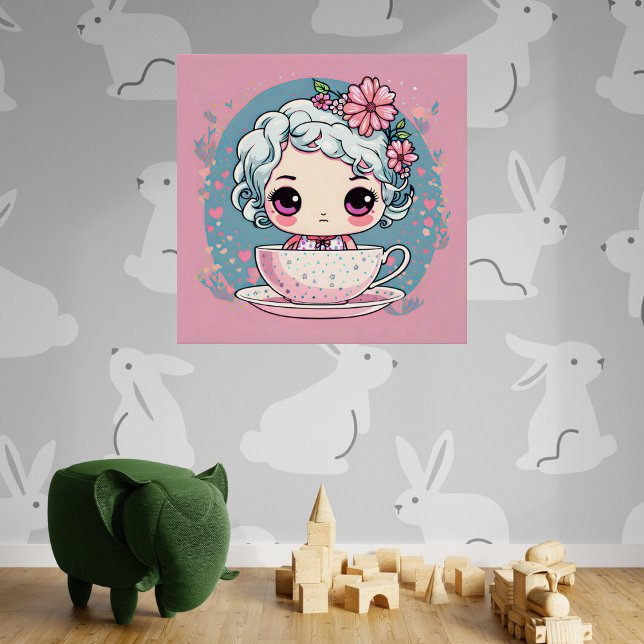 Cute Tea Cup Doll Glossy Poster (Creator Uploaded)