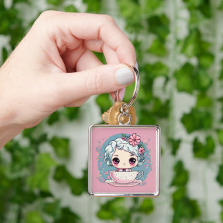 Cute Tea Cup Doll Keychain