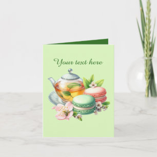 Cute tea lovers customisable  card