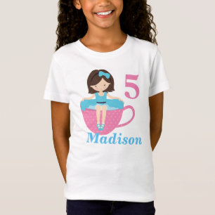 Cute Tea Party Girl Birthday T-Shirt