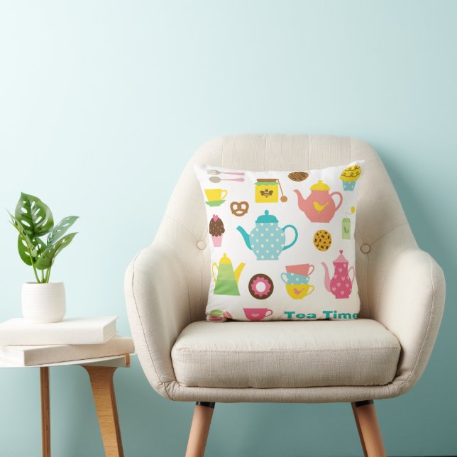 Cute Tea Party Pillow (Chair)