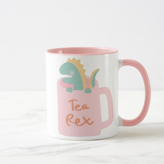 Cute Tea-Rex Dinosaur  Mug (Right)