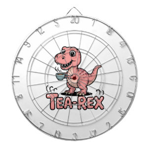 Cute Tea-Rex Pink Dinosaur – Sip Happens! Dartboard