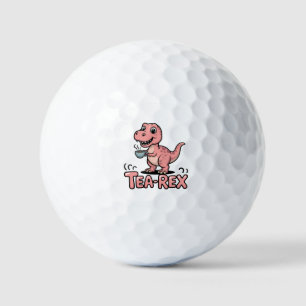 Cute Tea-Rex Pink Dinosaur – Sip Happens! Golf Balls