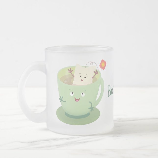 Cute teabag cup cartoon humour character (Left)