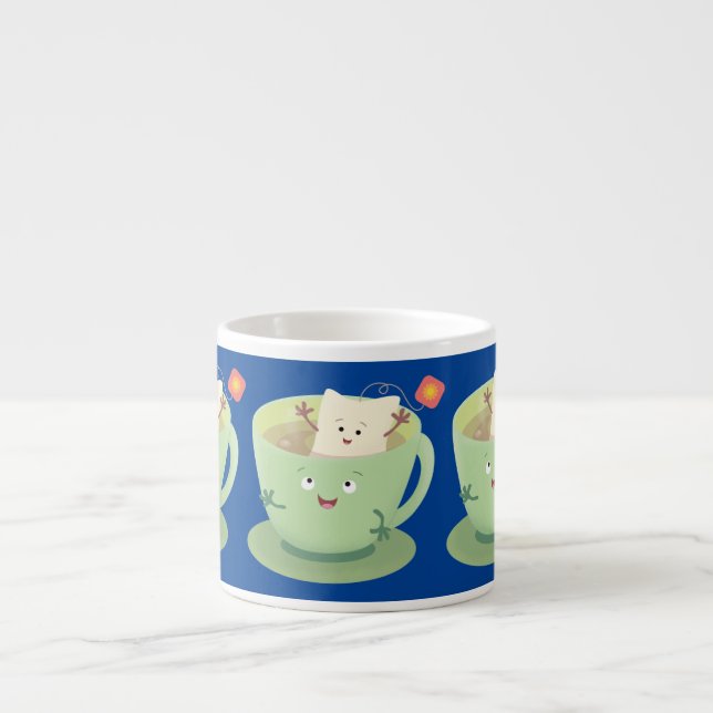 Cute teabag cup cartoon humour character (Front)