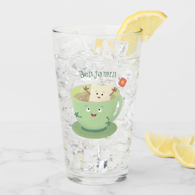 Cute teabag cup cartoon humour character (Back Ice)