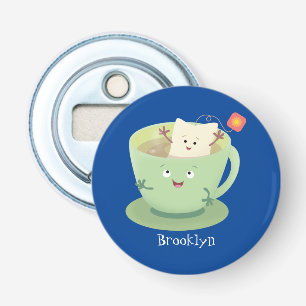 Cute teabag cup cartoon humour character bottle opener