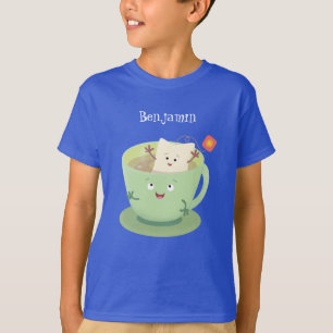 Cute teabag cup cartoon humour character T-Shirt