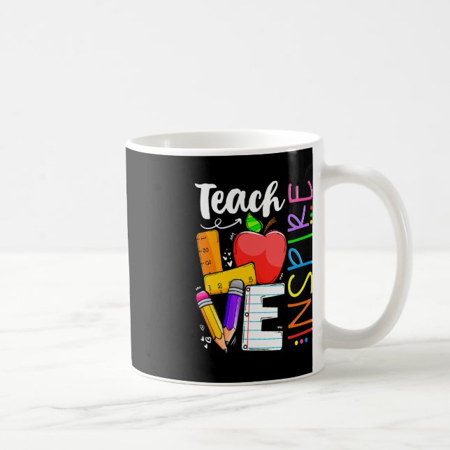 Cute Teach Love And Inspire Men Women Teacher  Coffee Mug (Right)