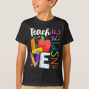Cute Teach Love And Inspire Men Women Teacher T-Shirt