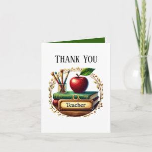 Cute Teacher add your message  Thank You Card
