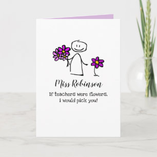 Cute Teacher Appreciation Card