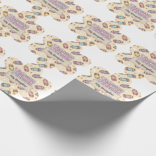 Cute Teacher Appreciation Pencil Pattern Wrapping Paper