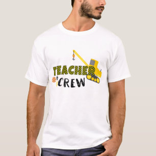 Cute Teacher construction crew word art T-Shirt