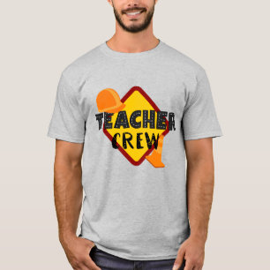 Cute Teacher construction crew word art T-Shirt