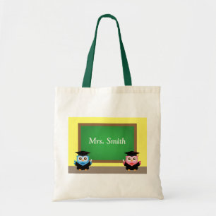 Cute Teacher Graduation Owls Personalised Tote Bag