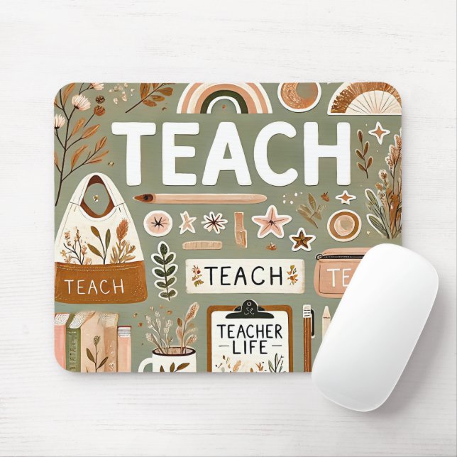 Cute Teacher Mouse Mat (With Mouse)