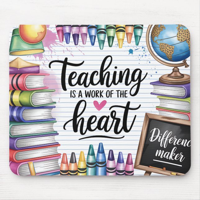 Cute Teacher Mouse Mat (Front)