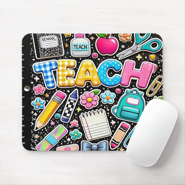 Cute Teacher Mouse Mat (With Mouse)