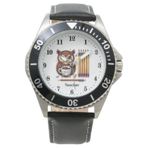 Cute Teacher owl customisable  Watch