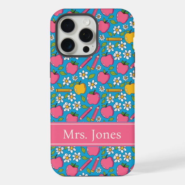 Cute Teacher Phone Case | Personalised Name (Back)