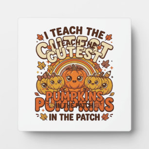 Cute Teacher Pumpkin Fall Classroom Vector Design_ Plaque