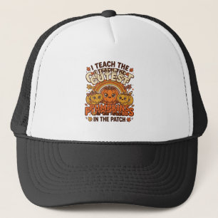 Cute Teacher Pumpkin Fall Classroom Vector Design_ Trucker Hat