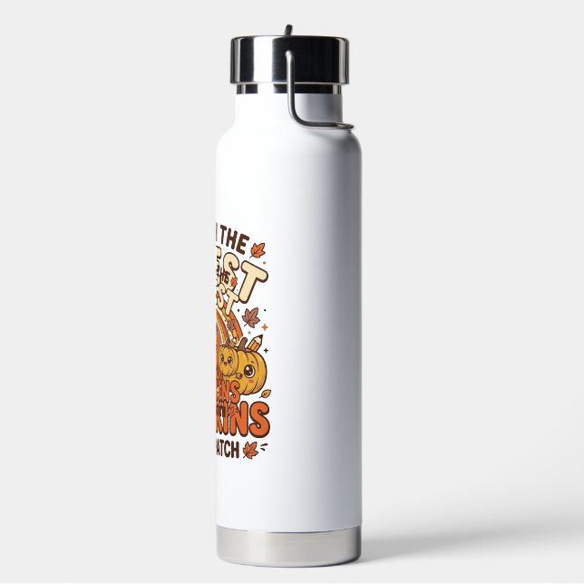 Cute Teacher Pumpkin Fall Classroom Vector Design_ Water Bottle (Left)