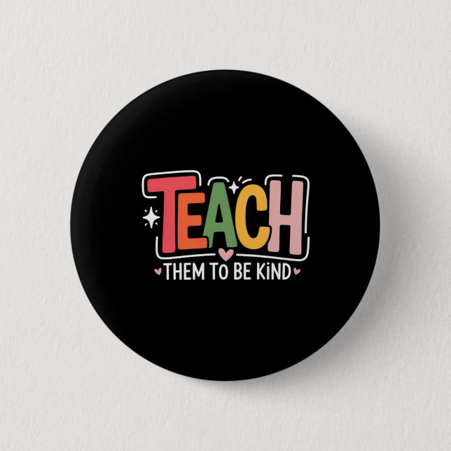 Cute Teacher School 6 Cm Round Badge (Front)