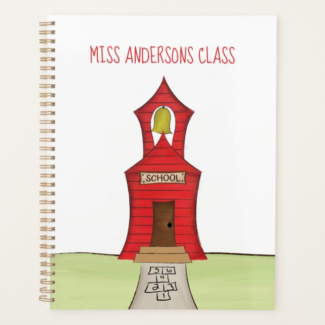 Cute Teacher School Modern Classroom Planner (Front)
