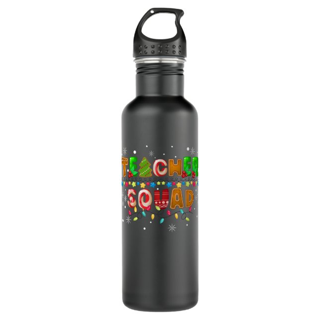 cute teacher squad 710 ml water bottle (Front)