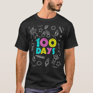 Cute Teacher Student 100th Day Happy 100 Days Of S T-Shirt