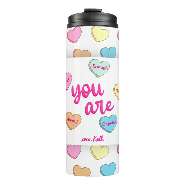Cute Teacher Valentine  Thermal Tumbler (Front)