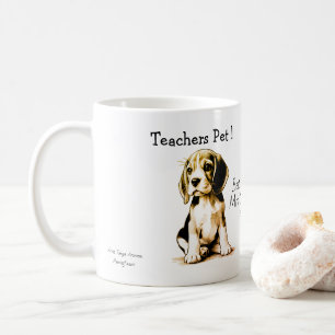 Cute Teacher's Pet Beagle personalise Coffee Mug