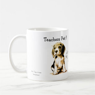 Cute Teacher's Pet Beagle personalise Coffee Mug