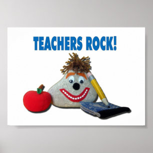 Cute "Teachers Rock!" Poster