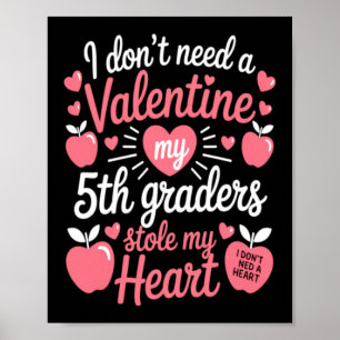 Cute Teachers Valentines Day Poster
