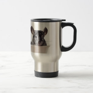 Cute Teacup Chinchilla Grey Travel Mug