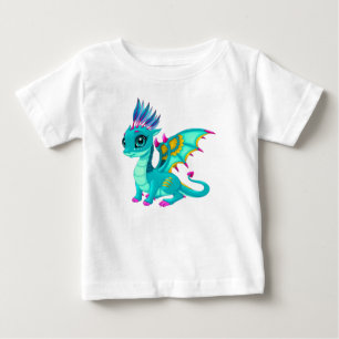 Cute Teal Dragon Baby T-Shirt