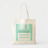 Cute Teal Floppy Disc to Customise With Own Text