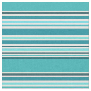 Cute Teal Striped Fabric