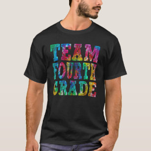 Cute Team 4th Grade Back To School Tie Dye Graphic T-Shirt