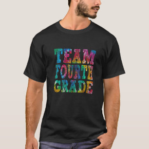 Cute Team 4th Grade Back To School Tie Dye Graphic T-Shirt